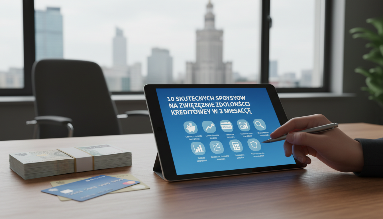 10 skutecznych sposobów na zwiększenie zdolności kredytowej w 3 miesiące.