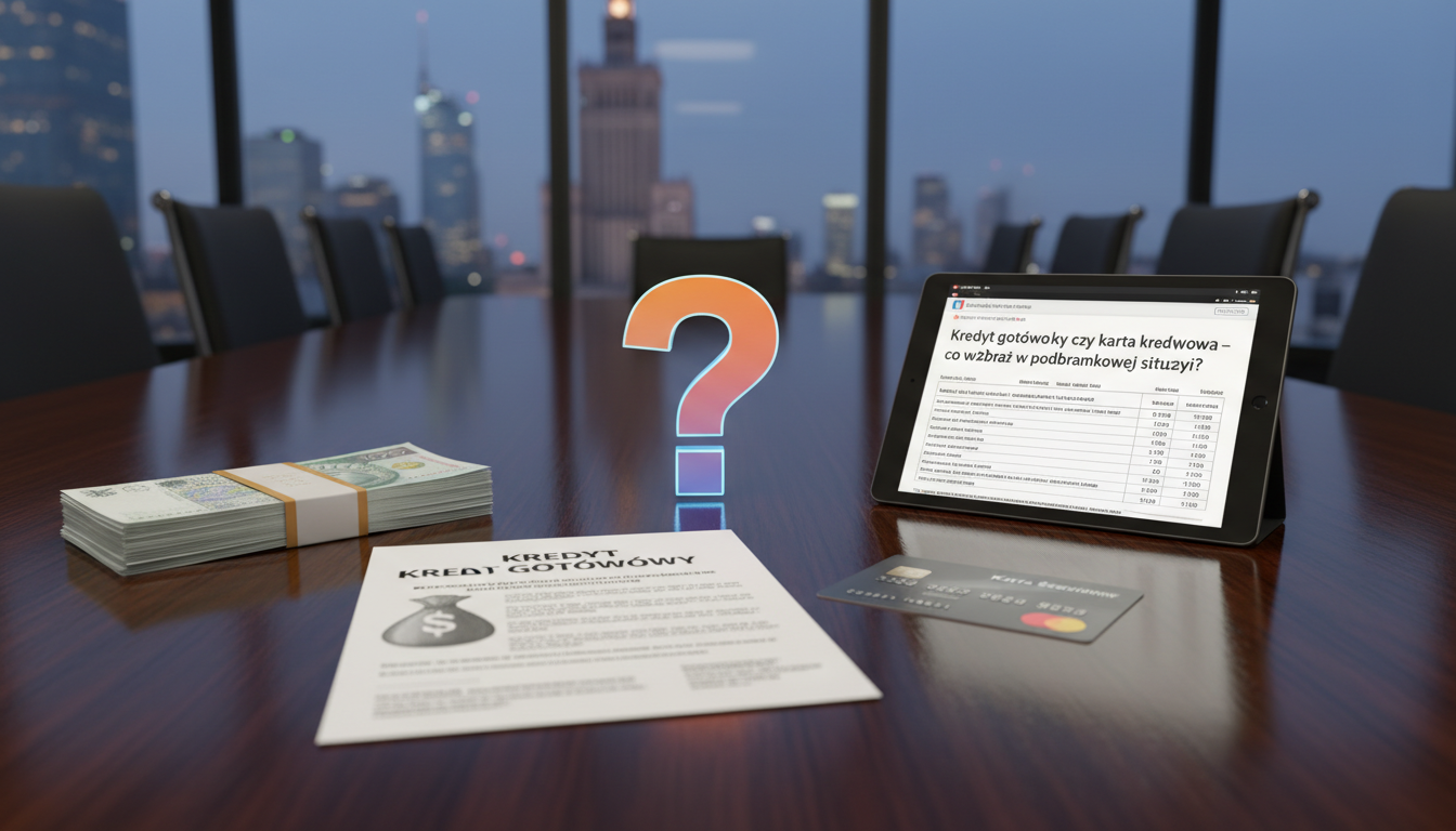 Kredyt gotówkowy czy karta kredytowa - co wybrać w podbramkowej sytuacji?