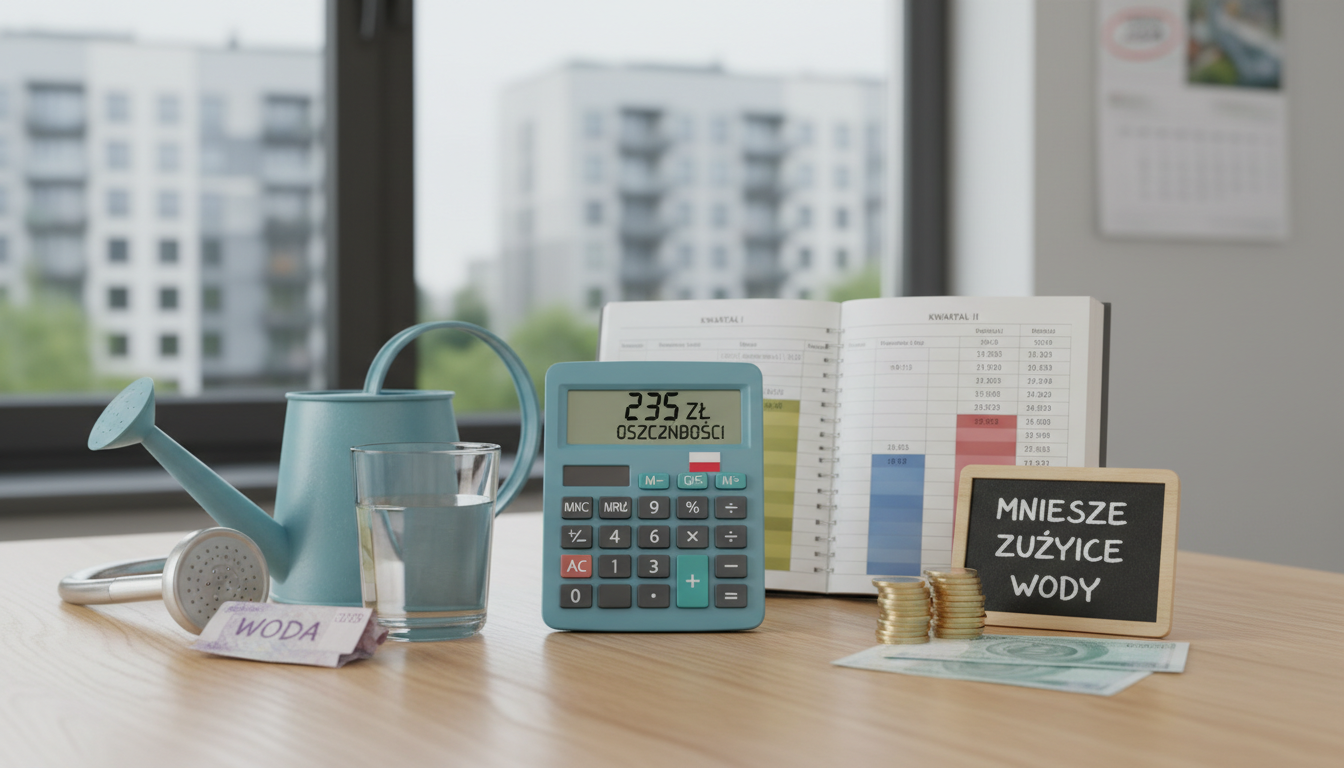 Domowe sposoby na mniejsze zużycie wody - realne wyliczenia.